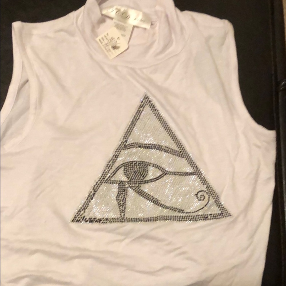 Evil eye crop top